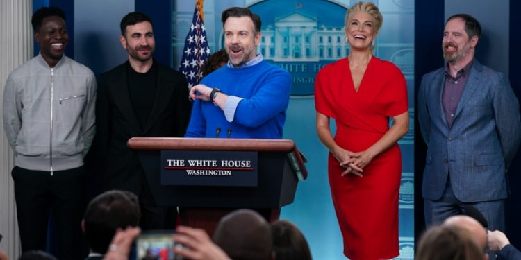 ‘Ted Lasso’ cast joins White House briefing to discuss mental health