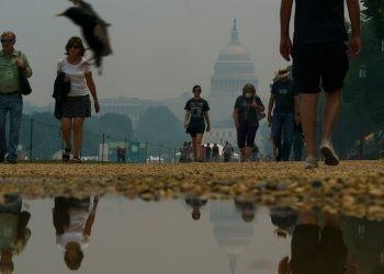 ‘An ungodly, dystopian landscape’: New York’s skies underscore climate stakes