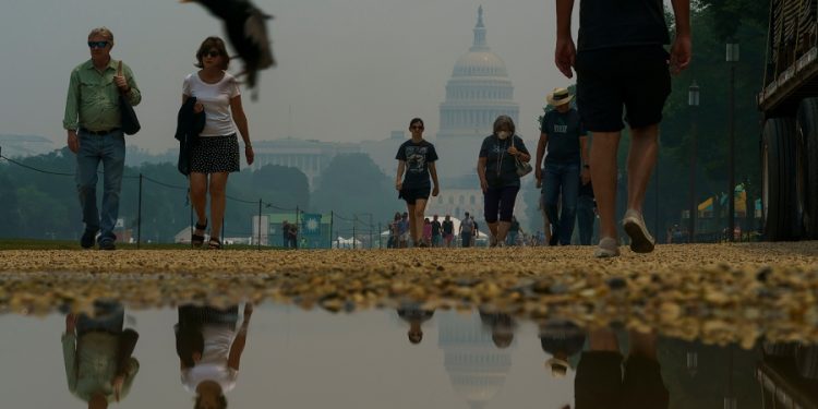 ‘An ungodly, dystopian landscape’: New York’s skies underscore climate stakes