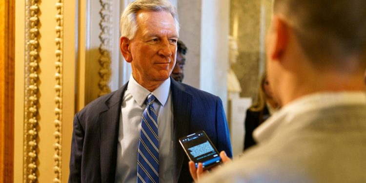 Tuberville signals he won’t release holds on military promotions before August recess