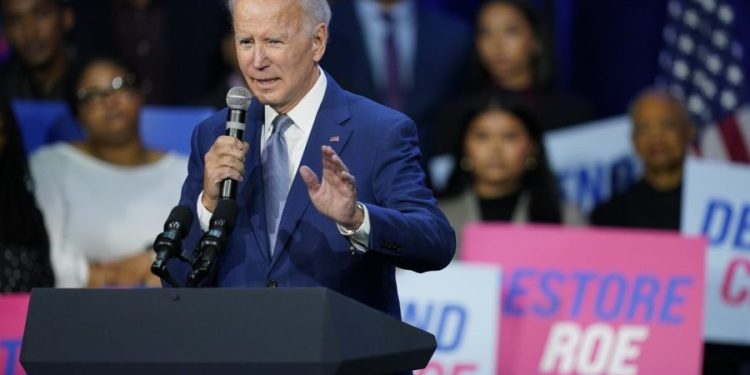 Biden exhausting abortion actions, but sees prime target in Trump