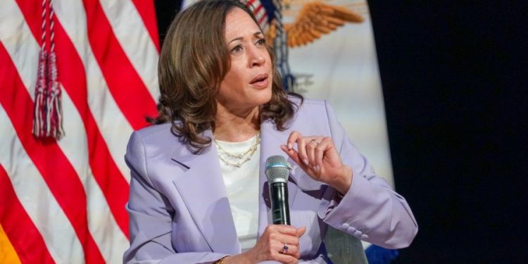 Harris set to blame Trump for fall of Roe to mark anniversary