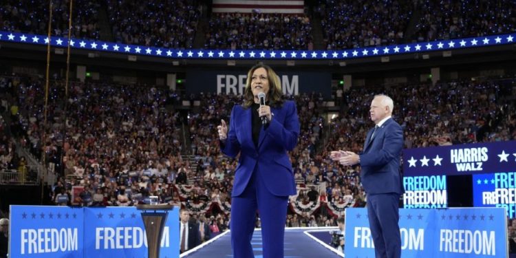 Harris blasts Trump for saying he has ‘no regrets’ about end of Roe v. Wade