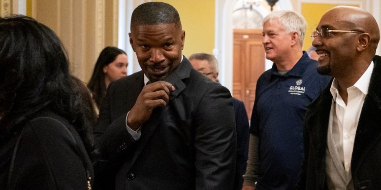 Jamie Foxx pushes on Capitol Hill for more Down syndrome research funding in honor of sister