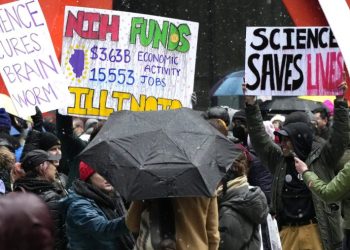 Scientists rally in DC against Trump’s cuts to research