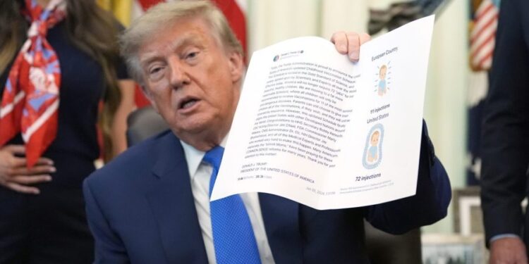 Trump order calls for fewer childhood vaccines